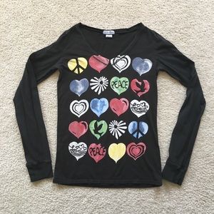 Lucky Brand Peace & Love Long Sleeve T-shirt